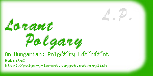 lorant polgary business card